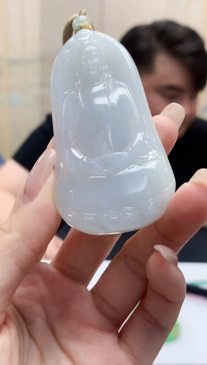 定制翡翠未镶嵌5060lr-毛货挂件160