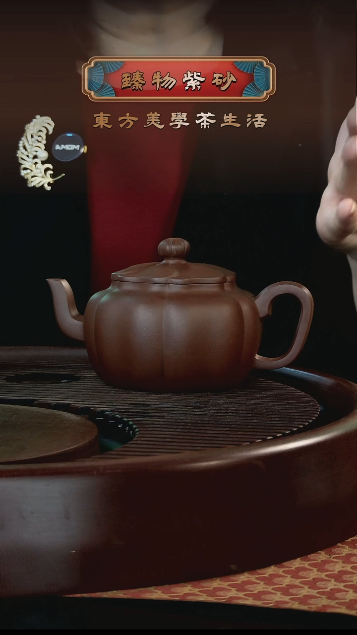 茶壶紫砂君葵筋纹紫砂壶260ml