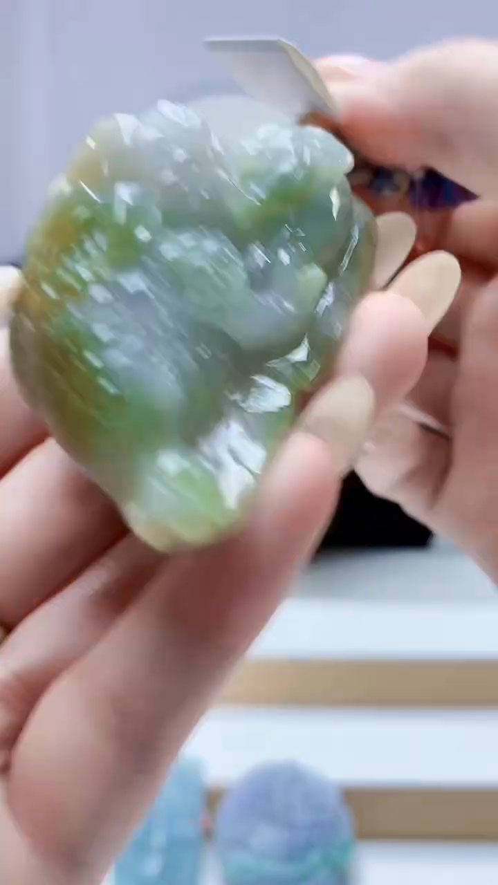 未镶嵌定制翡翠4829DD-毛货挂件33