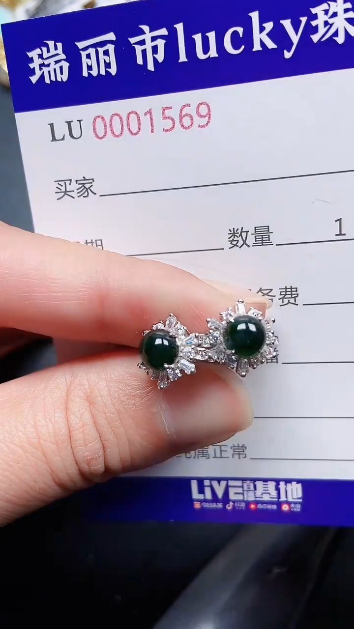 颈饰银S925镶嵌翡翠1569