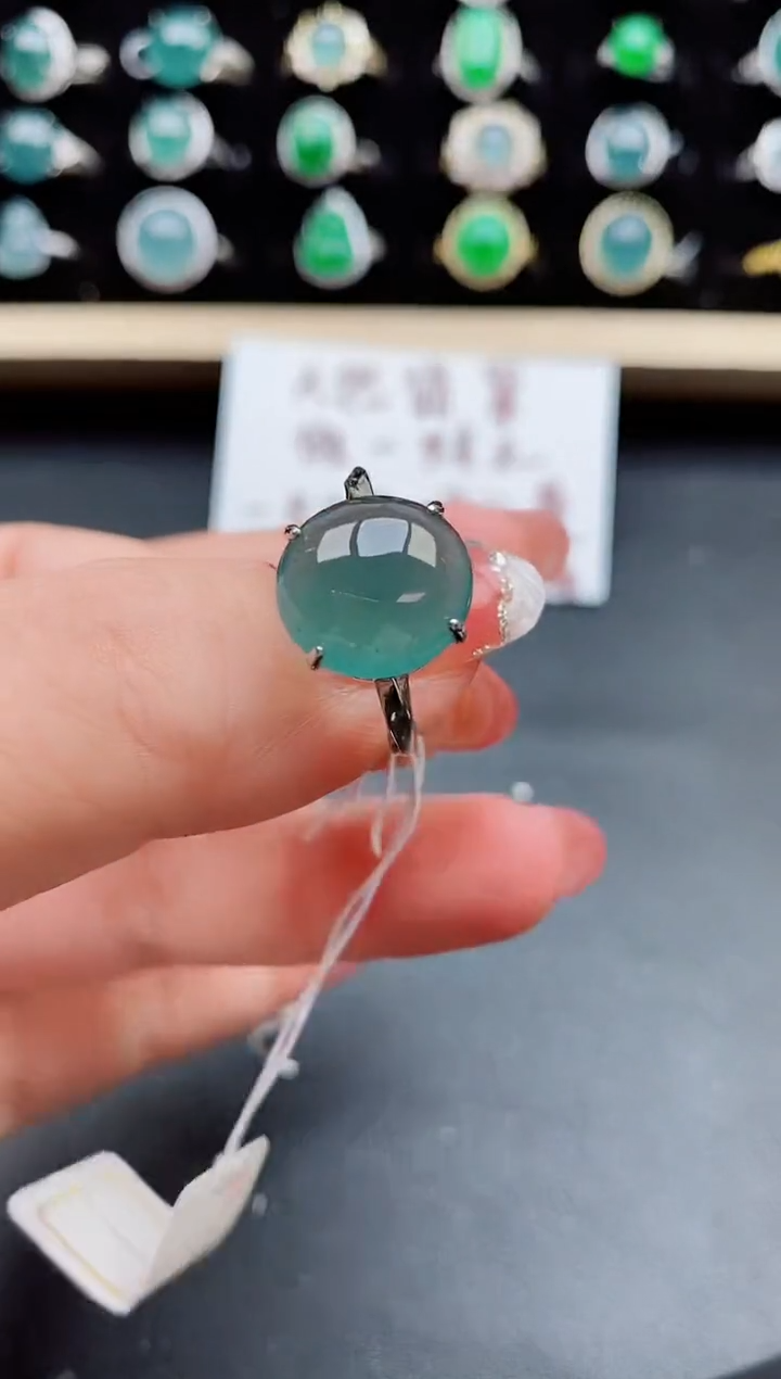 【闪购商品】翡翠戒指银S925镶嵌8080080