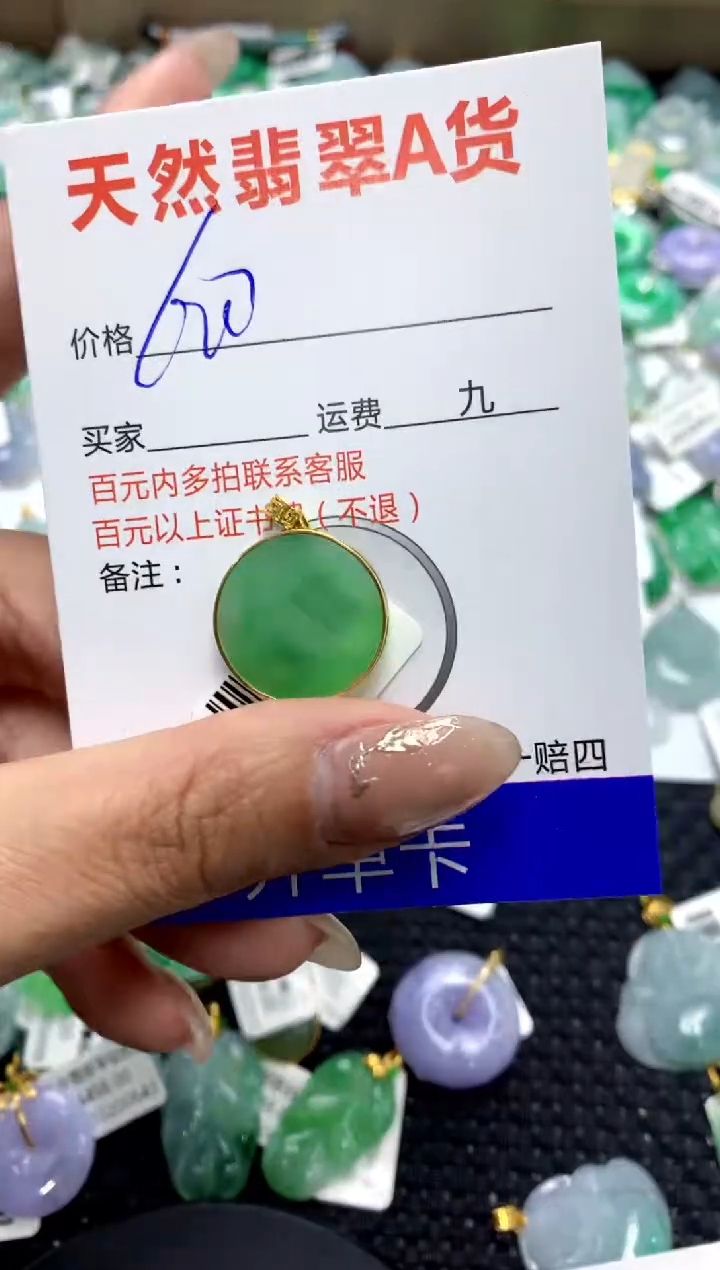【闪购商品】翡翠颈饰18K金镶嵌1111111111111111