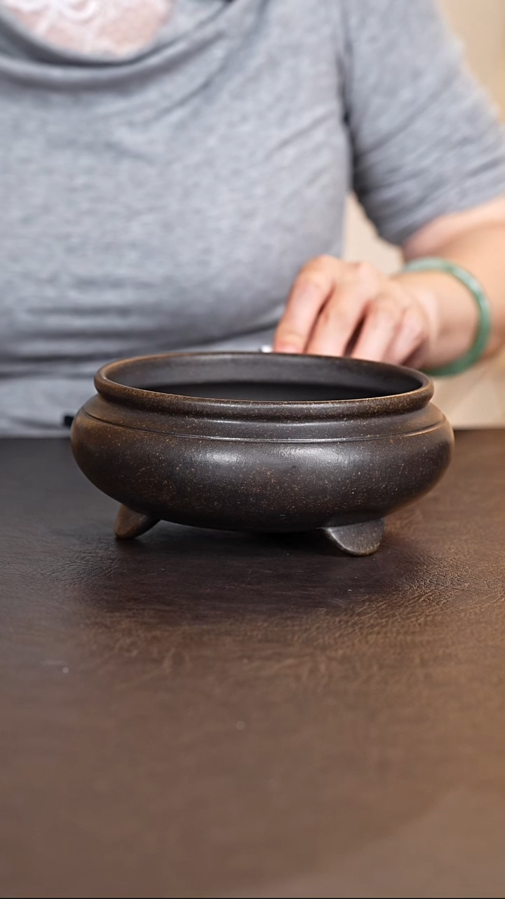 原矿紫砂石黄钵盂紫砂水洗茶洗