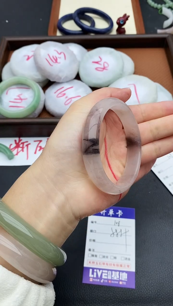 未镶嵌手镯石英质玉108+58/59