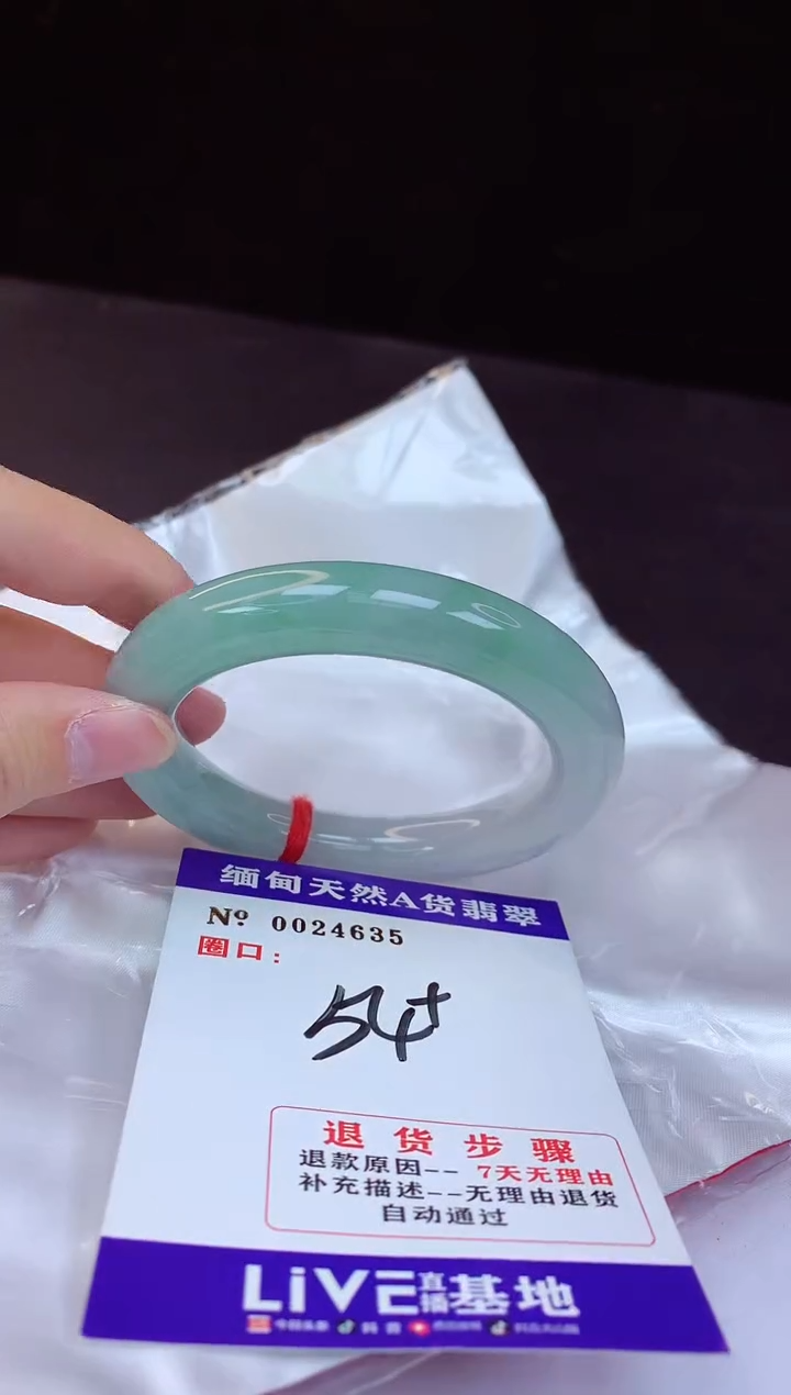 【闪购商品】翡翠手镯未镶嵌54+             