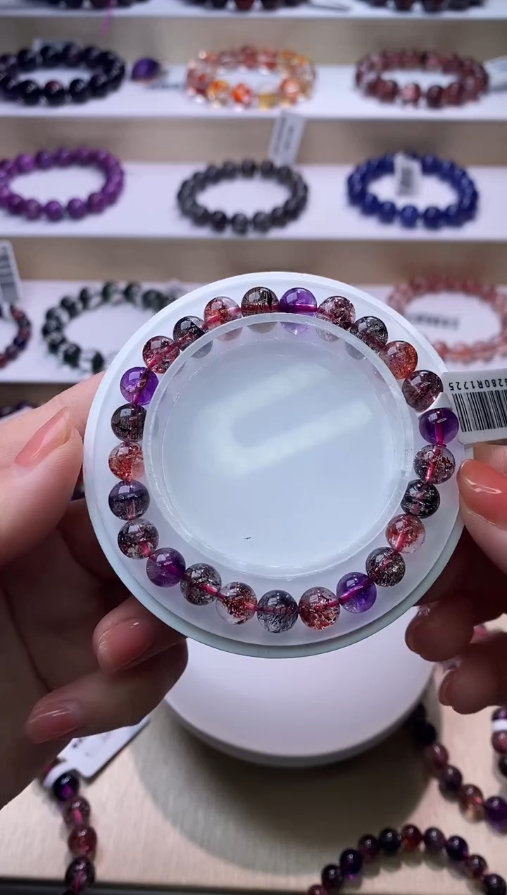 【闪购商品】水晶手链未镶嵌黑加仑超七7m+