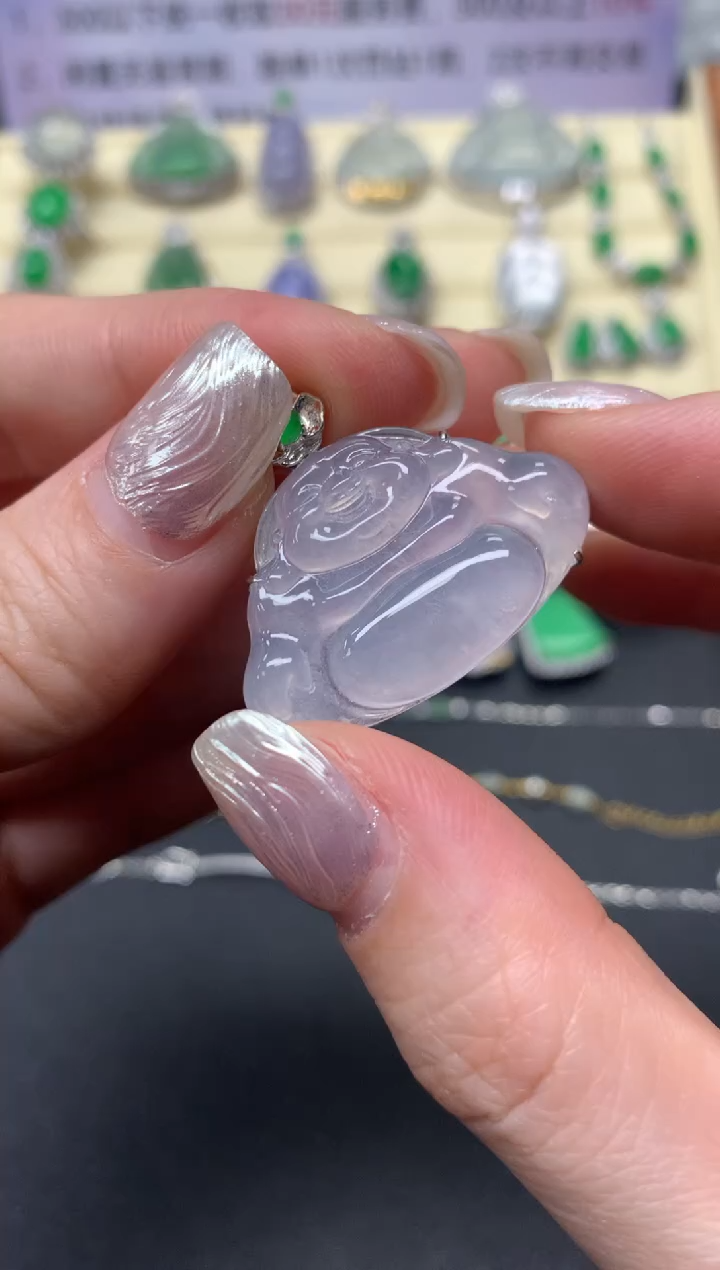 【闪购商品】翡翠吊坠(不含链)18K金镶嵌吊坠|4500+450