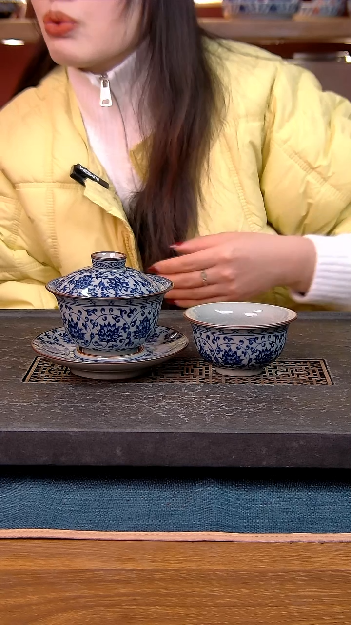 简装家用款2件套 老陶泥开片纹陶瓷茶具