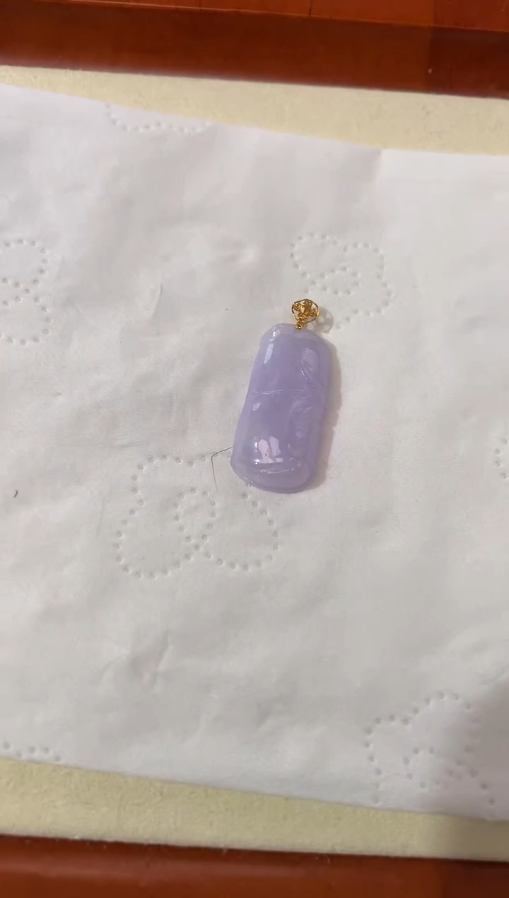 【闪购商品】翡翠颈饰18K金镶嵌天然缅甸a货翡翠