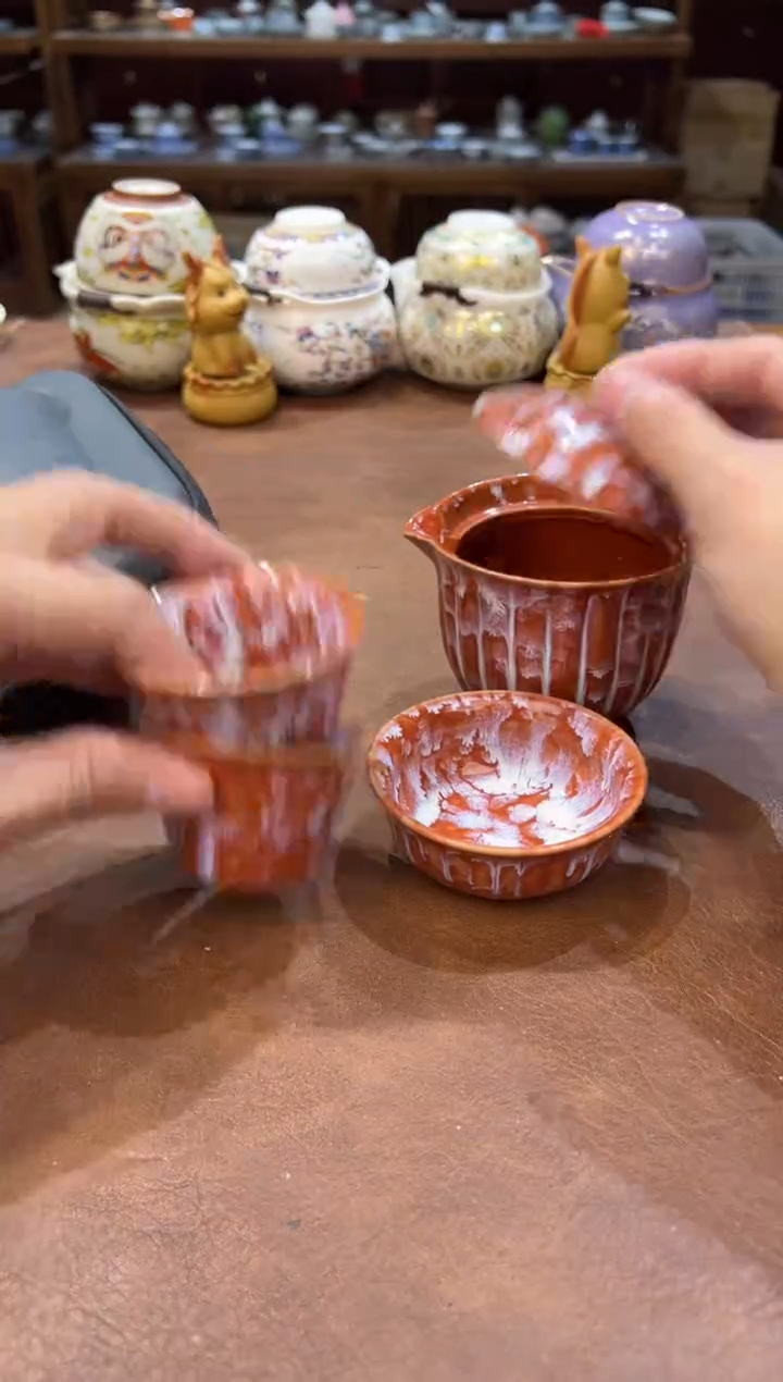 真的很便宜会开片的旅行茶具