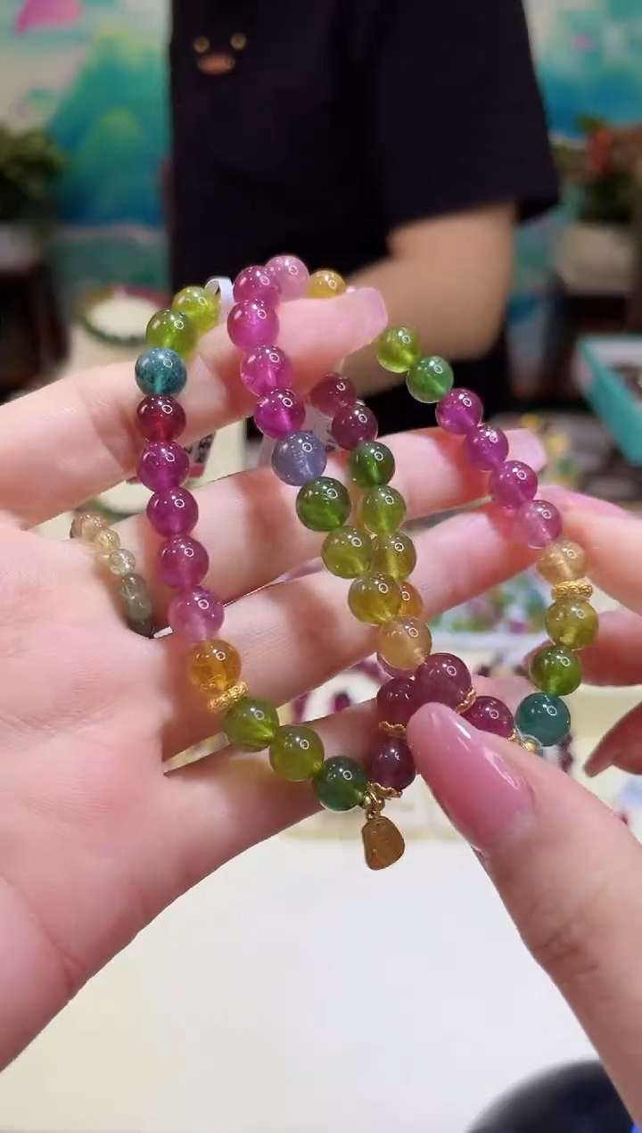 【闪购商品】碧玺手链18K金镶嵌多样性发一@@ZY30805002