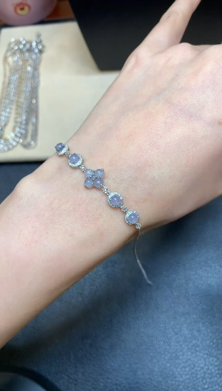 【闪购商品】翡翠手链18K金镶嵌【无鉴赏期