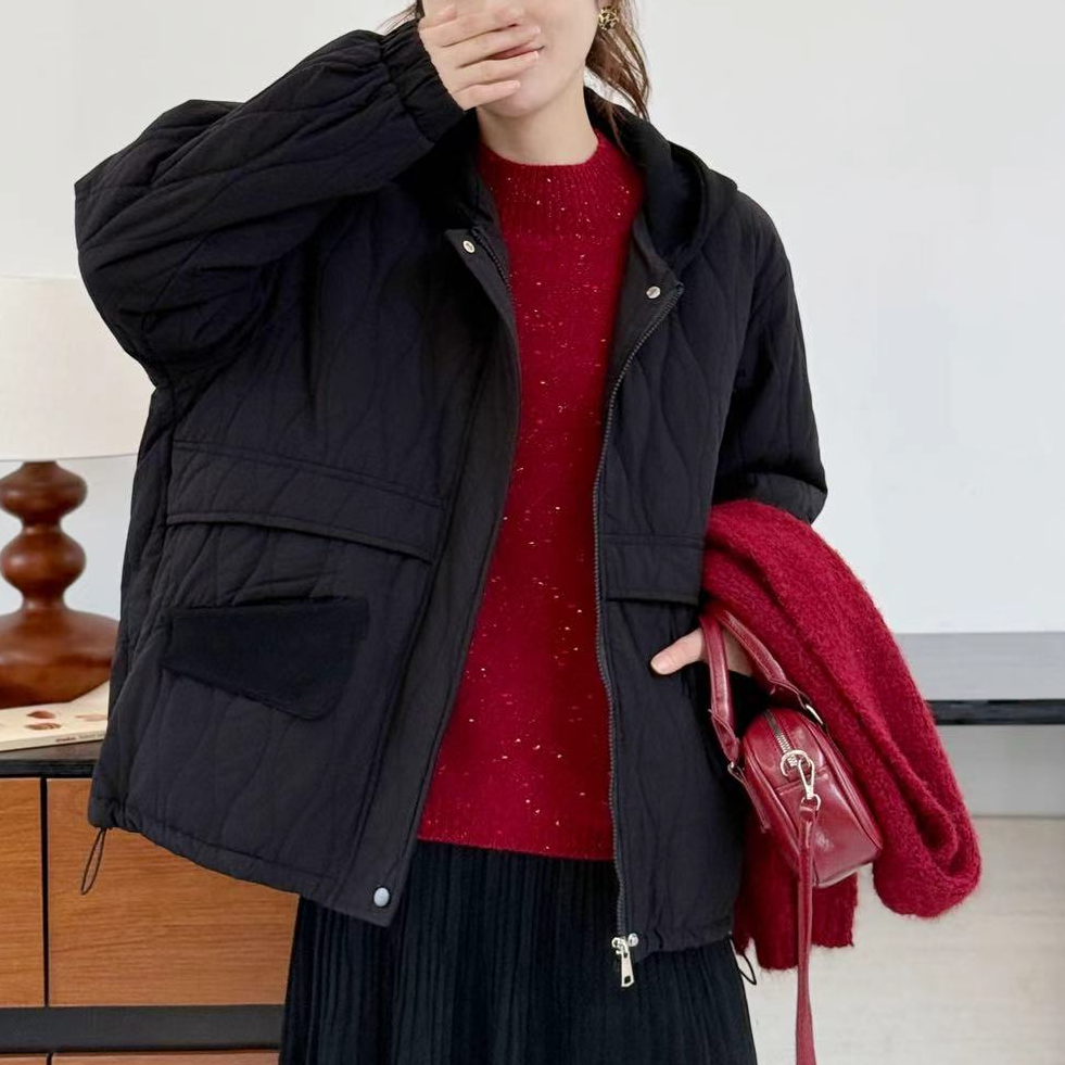 18011新款冬季加厚简约百搭休闲时尚棉服