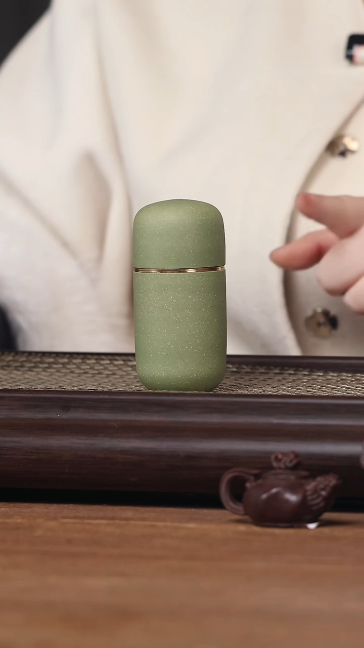 【闪购商品】紫砂茶壶胶囊管豆绿泥