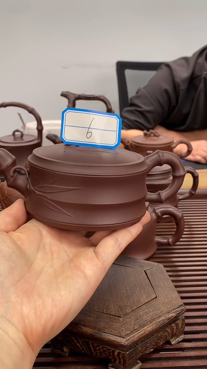 茶壶紫砂宽口竹段230毫升微瑕疵不退换