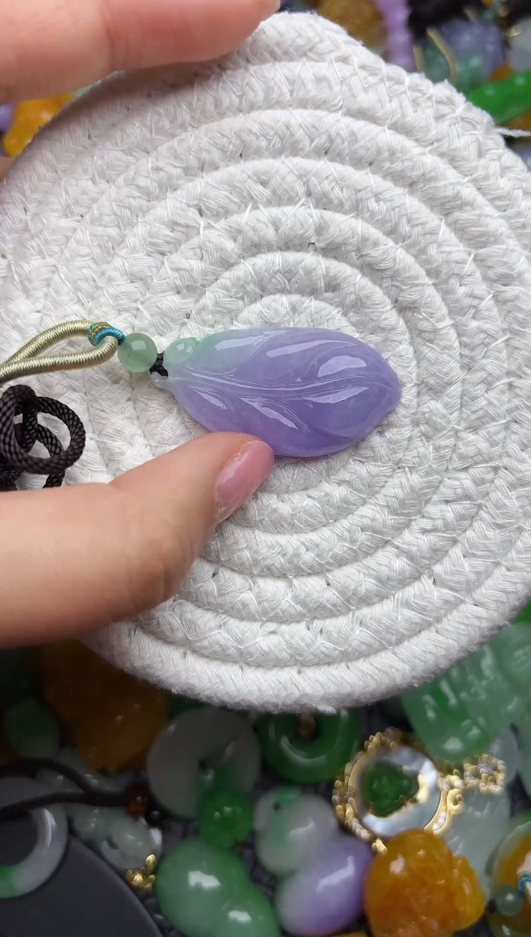 颈饰未镶嵌翡翠缅甸翡翠吊坠