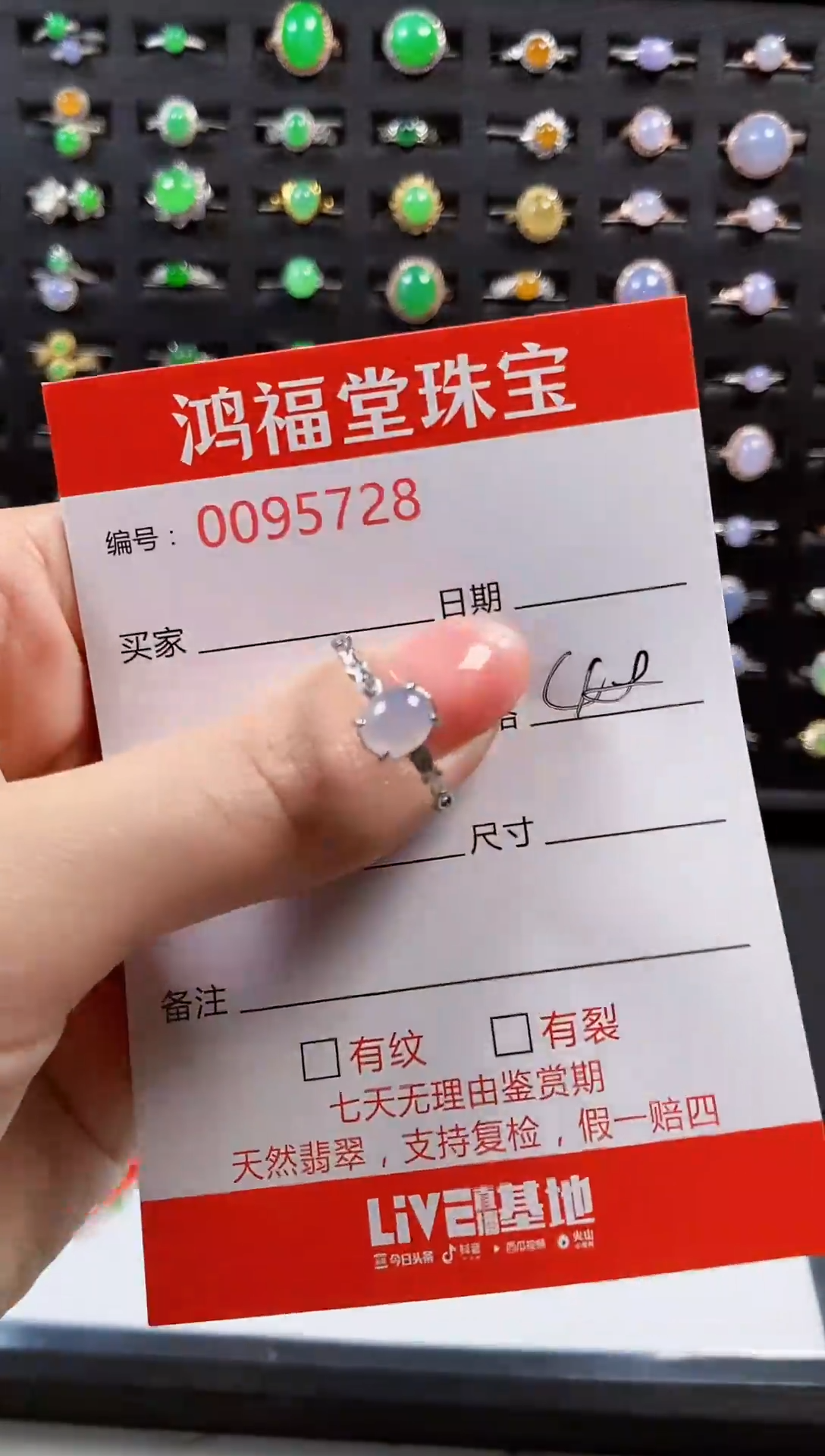 【闪购商品】翡翠戒指银S925镶嵌5728