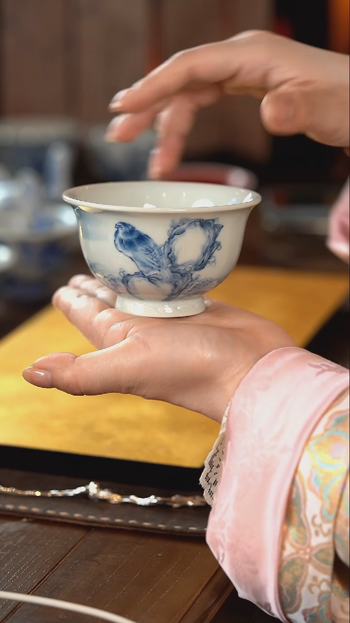 【闪购商品】正春堂·古法柴窑  雕刻高瞻远瞩杯