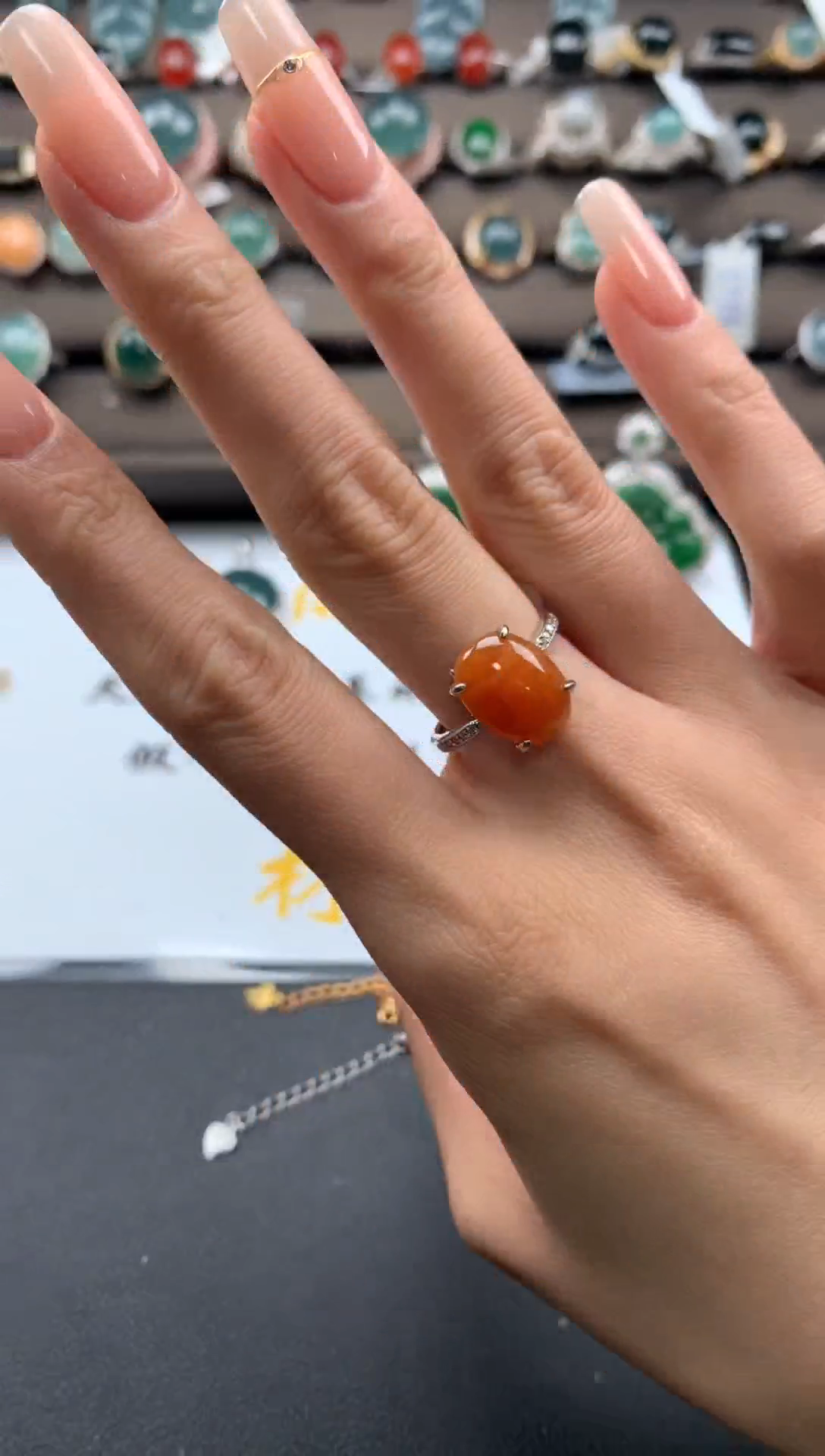 【闪购商品】翡翠戒指银S925镶嵌1111