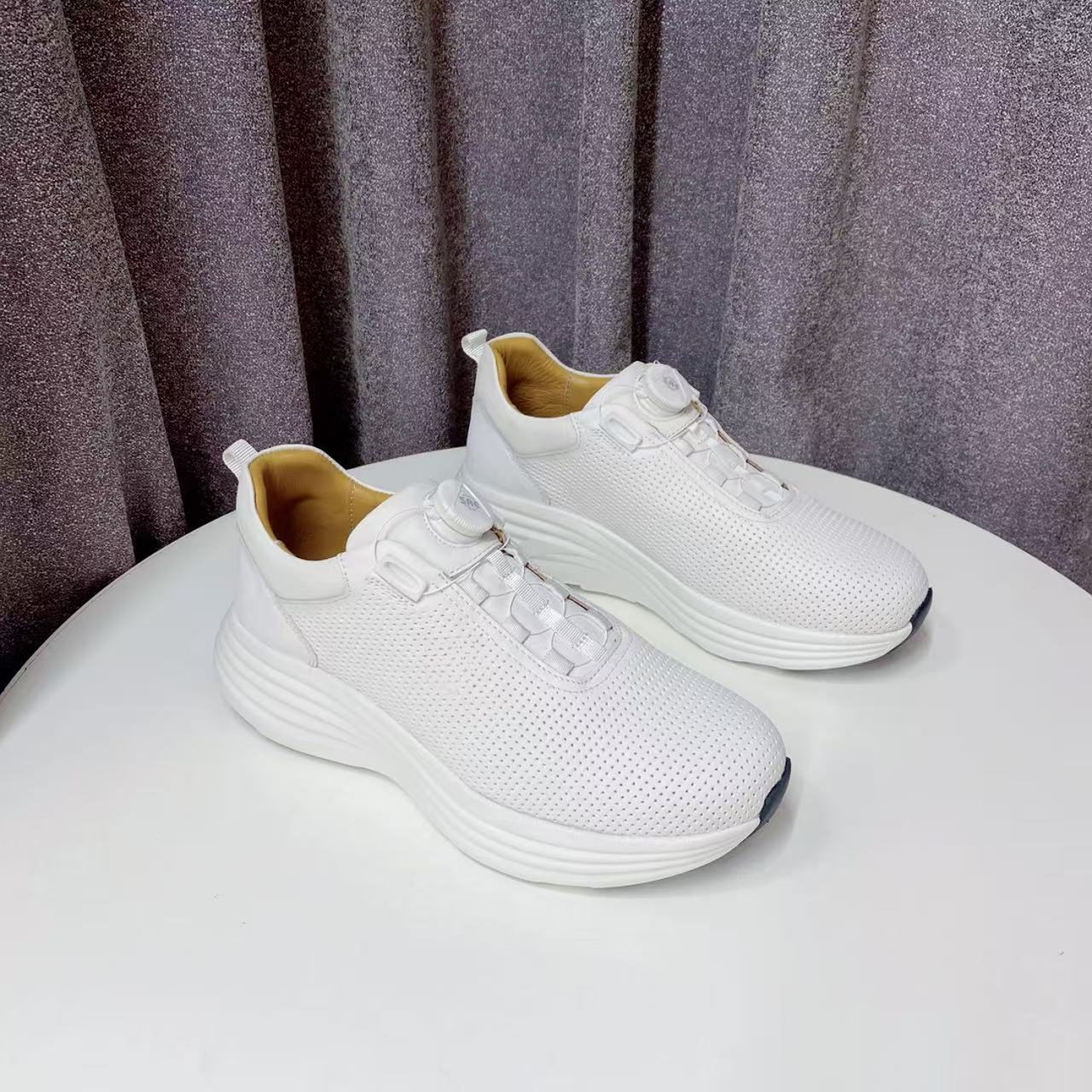 【表弟严选】C6322  白色 舒适平底时尚系带软底男士休闲鞋