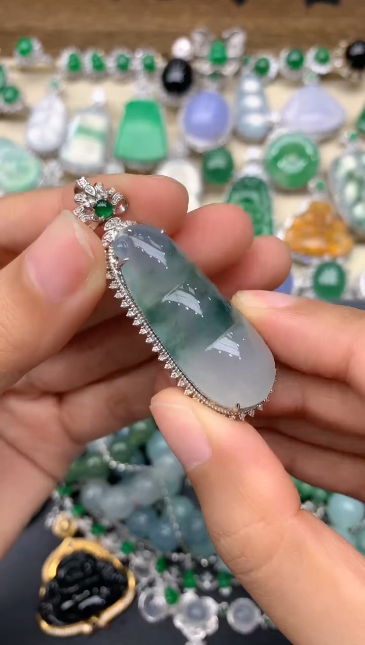 【闪购商品】翡翠颈饰18K金镶嵌316-中国好珍宝