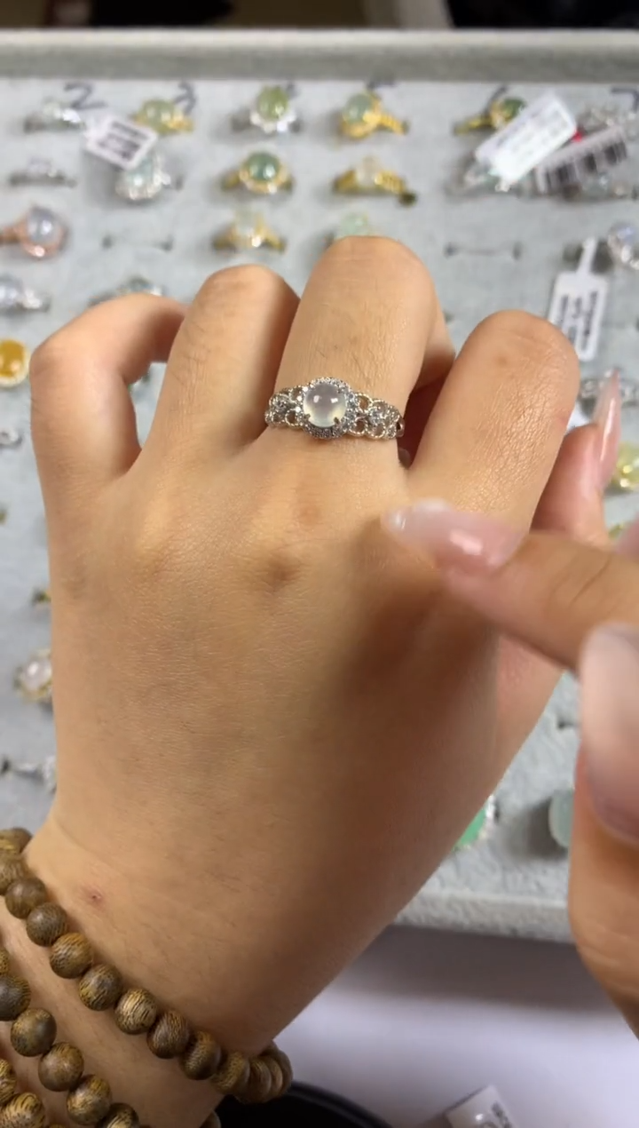 银S925镶嵌戒指翡翠19