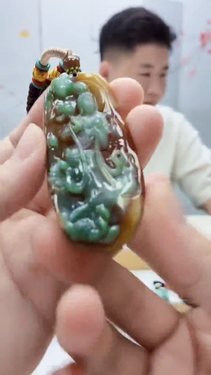 未镶嵌定制翡翠4917bb-毛货挂件93