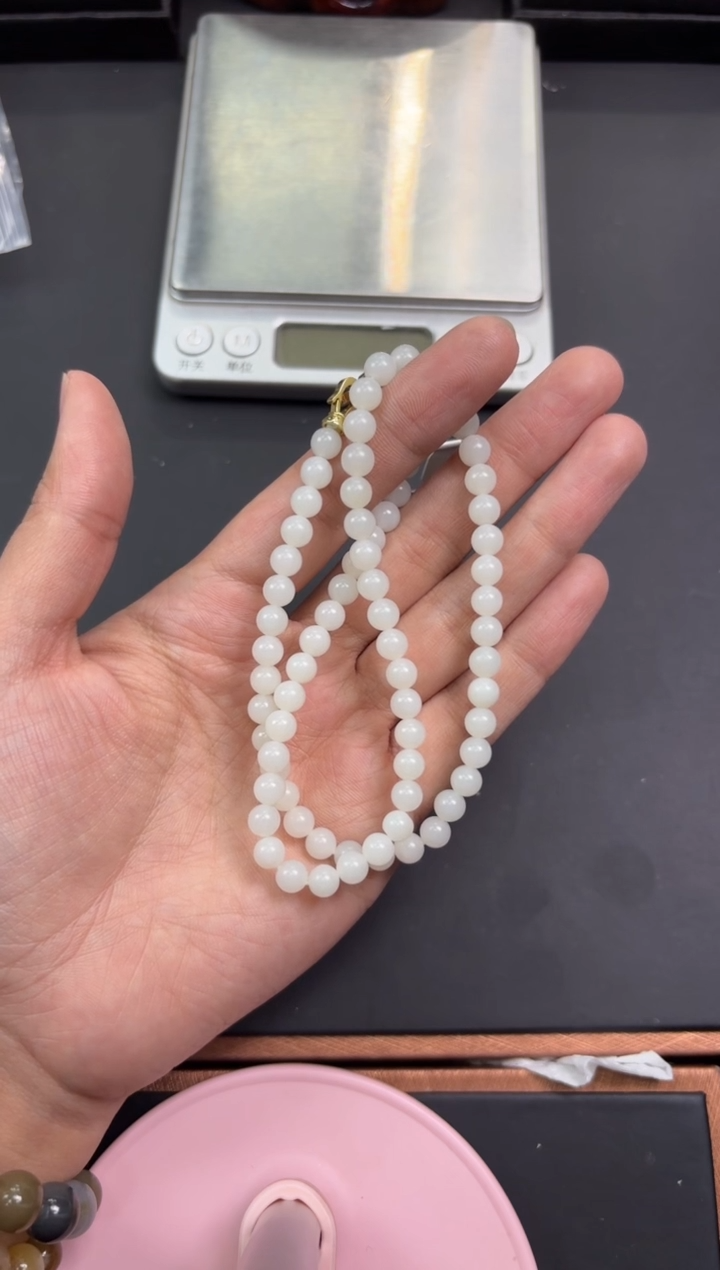 【闪购商品】和田玉项链未镶嵌且末微色差米达卡6项链