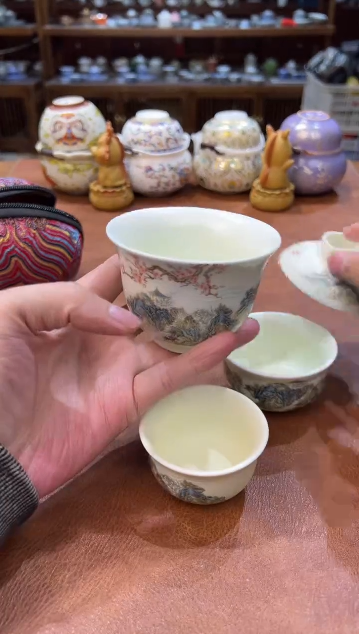 真的很便宜会开片的旅行茶具