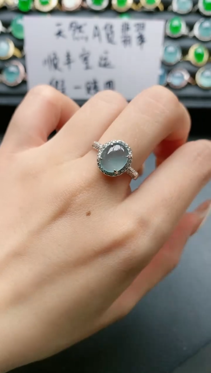 【闪购商品】翡翠戒指银S925镶嵌111111