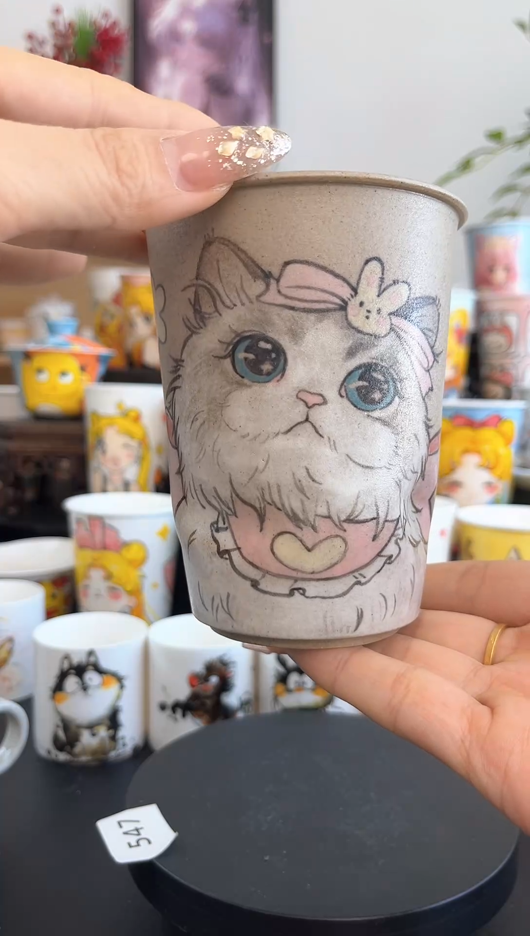 【闪购商品】摆件手工手绘陶瓷小杯杯