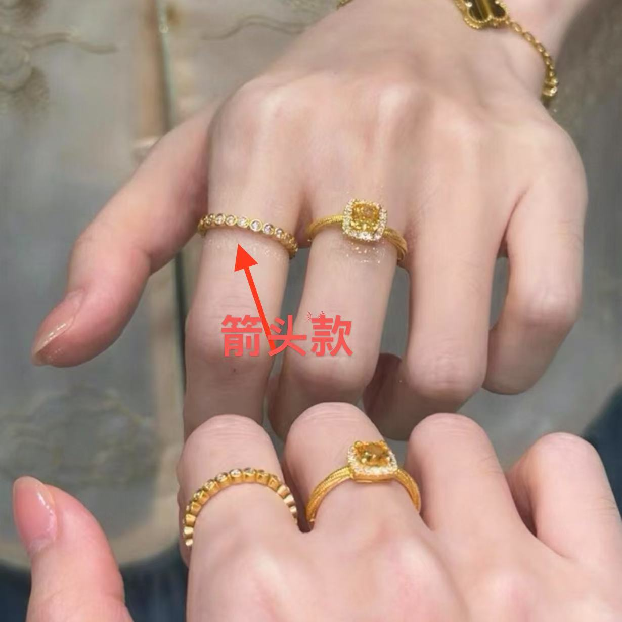 合金锆石戒指 【中古风】J35