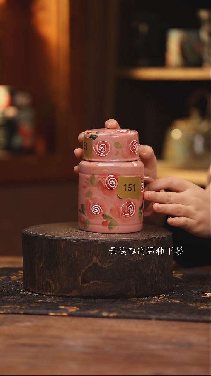 陶瓷  景德镇高温釉下手绘陶瓷@L151@