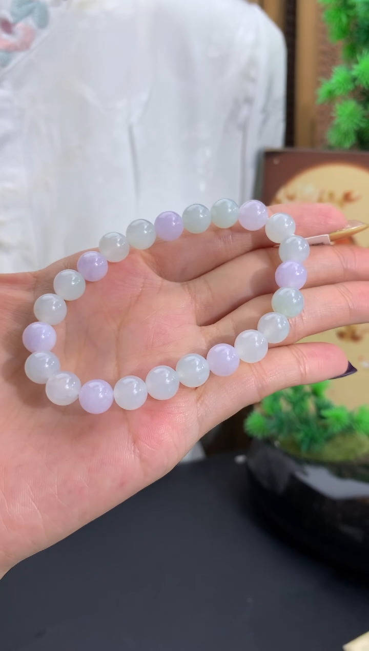 未镶嵌手串翡翠 卡8mm