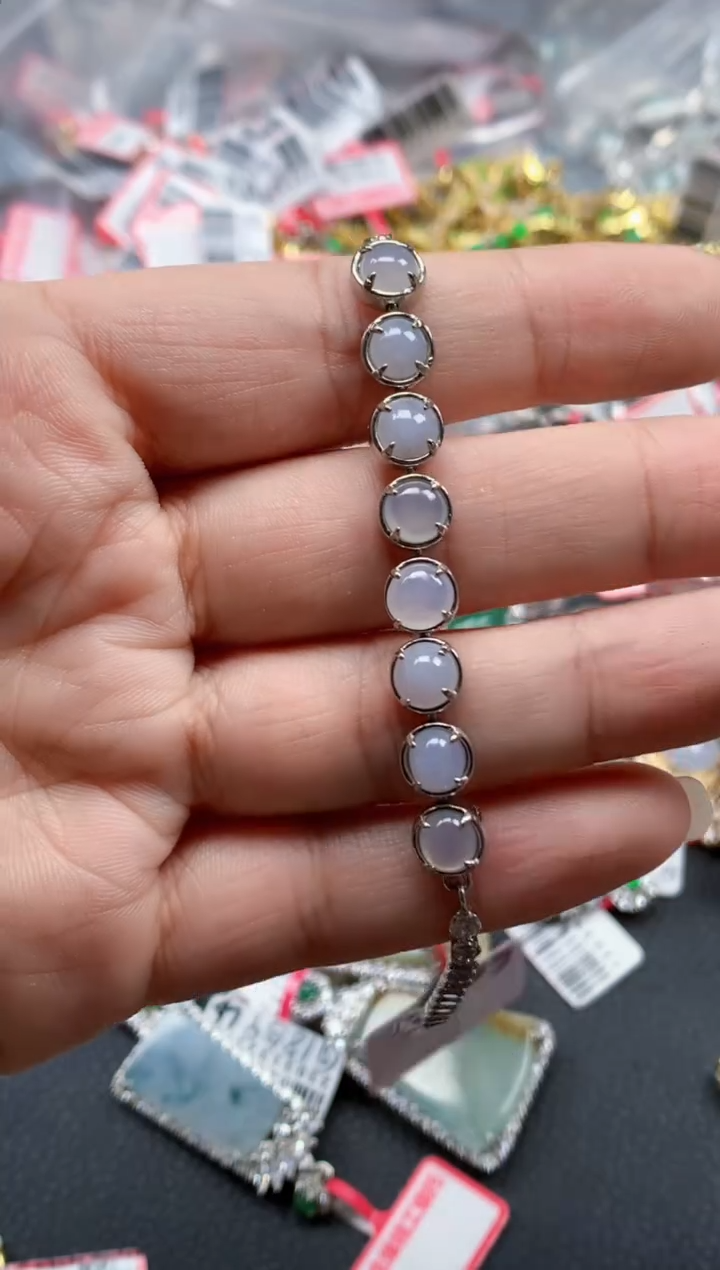 银S925镶嵌戒指翡翠天然A货缅甸翡翠