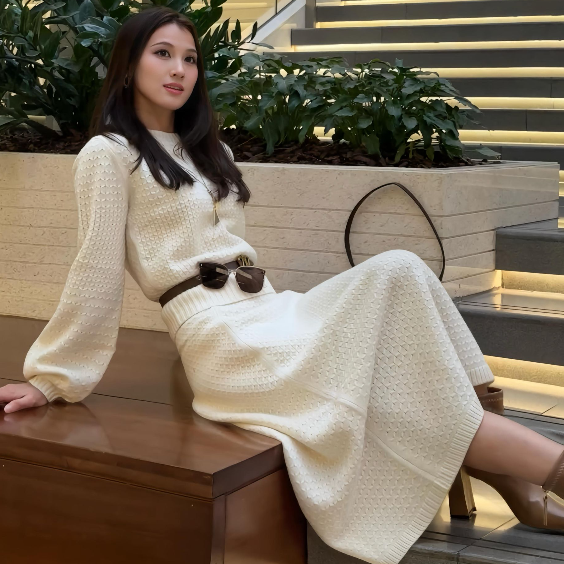 ELLASSAY歌力思2025秋冬新款气质简约A字半身裙女EWE364M12800