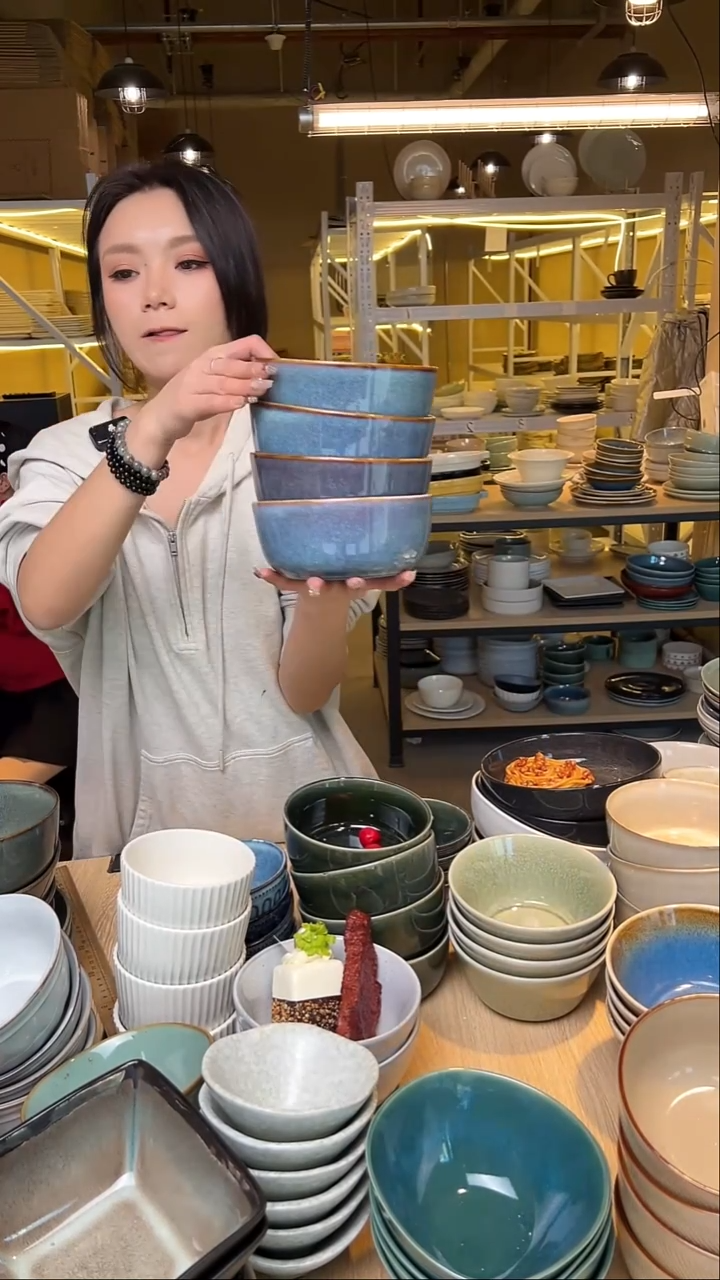 瓷158【瑕疵】外贸尾货窑变釉下彩