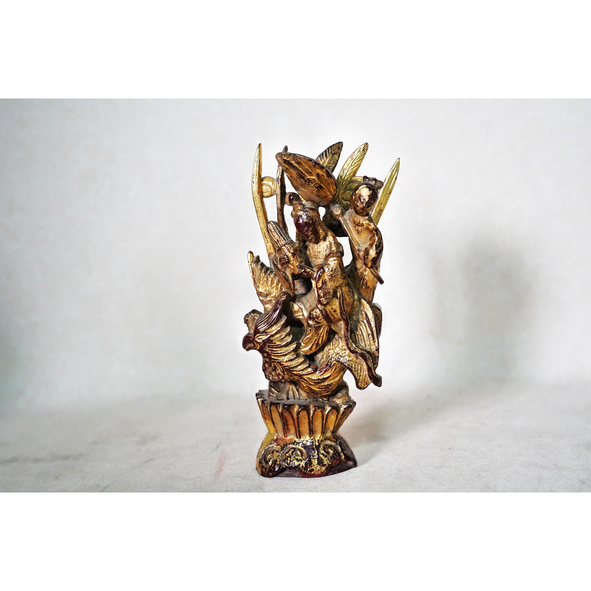 文华开物第130期拍品 2 清代 漆器木雕人物