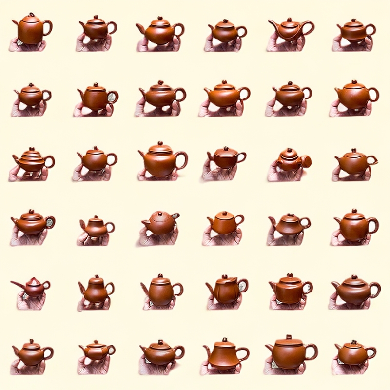 潮州朱泥手拉壶手工制作功夫茶必备小巧玲珑超便携入门冲罐款式多