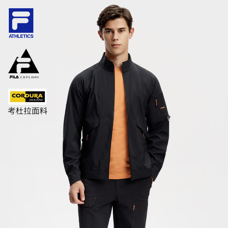 Fila/斐乐【户外防护软壳梭织外套】男装新黑标运动休闲A11M417709F