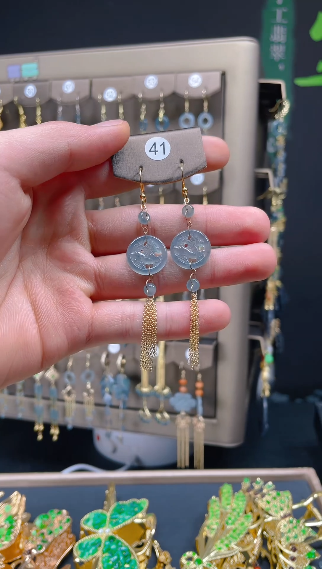 【闪购商品】翡翠耳饰合金019翡翠饰品