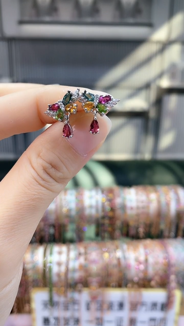 银S925镶嵌戒指碧玺6666666666