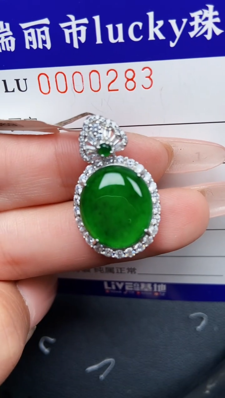 【闪购商品】翡翠颈饰银S925镶嵌0283