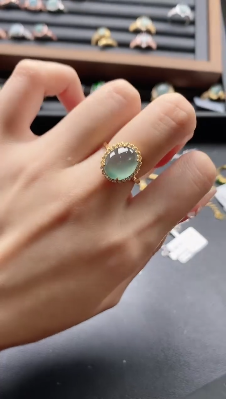 【闪购商品】翡翠戒指银S925镶嵌51151