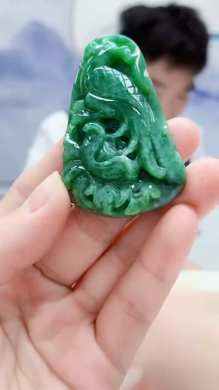 未镶嵌定制翡翠5176lr-毛货挂件88