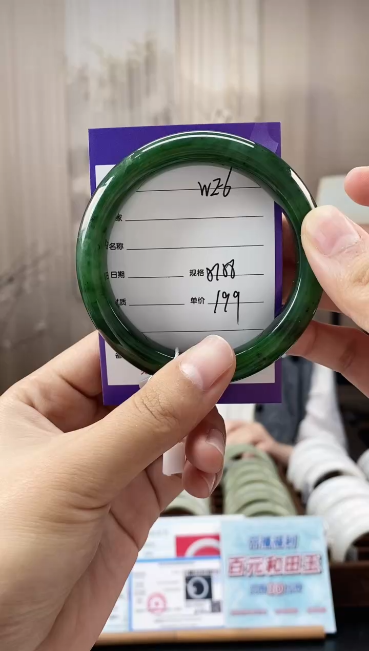 未镶嵌手镯和田玉WE6微色差