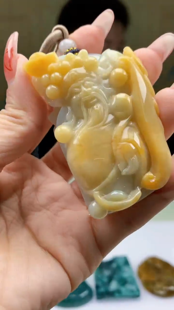 【闪购商品】定制翡翠未镶嵌4917ty-毛货挂件128