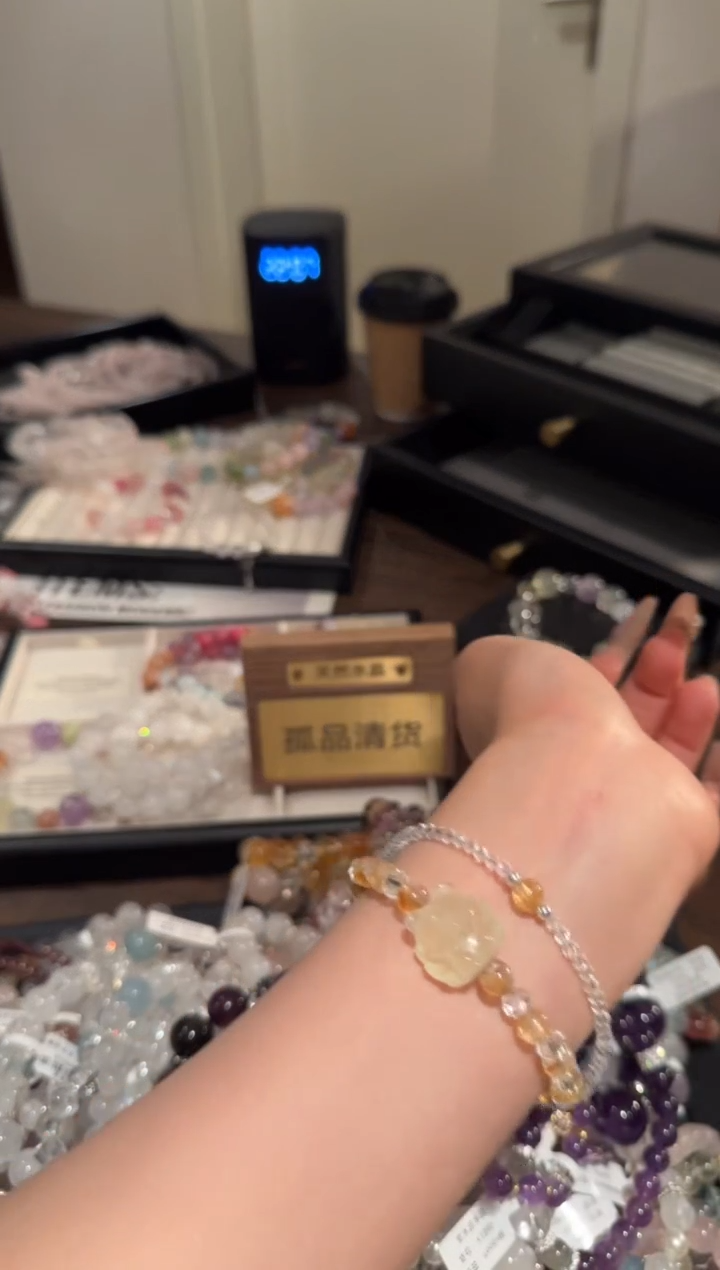 水晶手链合金黄塔晶套装x1705