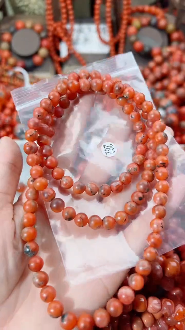 南红玛瑙未镶嵌手串7+