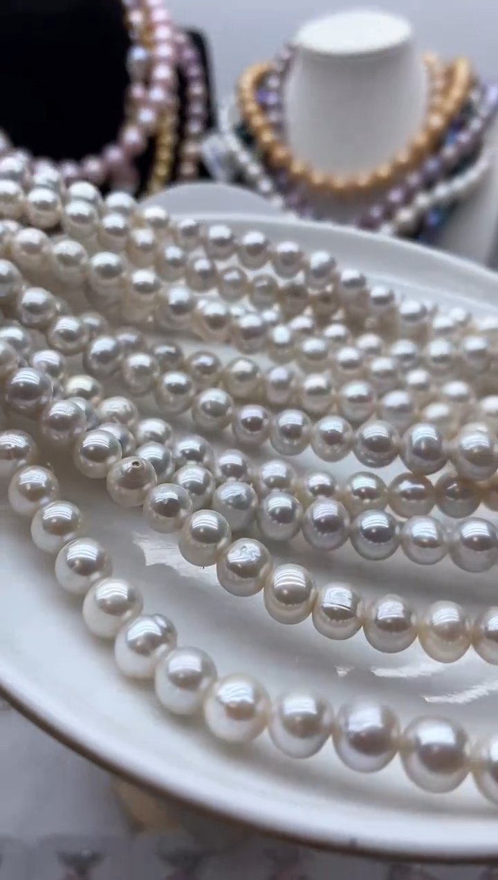 【闪购商品】淡水珍珠颈饰钛钢38